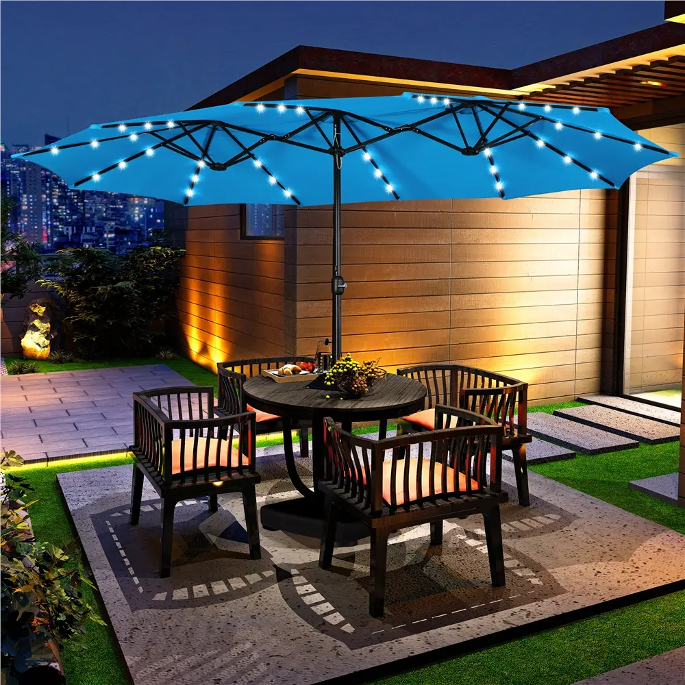 Sky Blue-with Solar LED Light