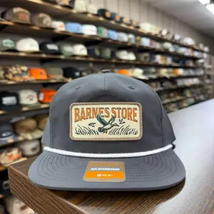 Barnes Woven Patch Rope Hat - Charcoal