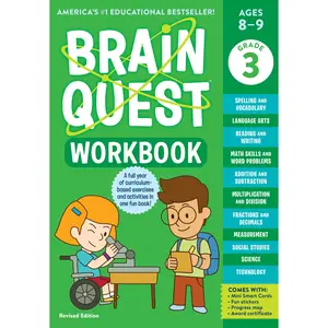 Brain Quest Workbook: 3rd Grade Revised Edition by Workman Publishing, Janet A. Meyer [Paperback Book]