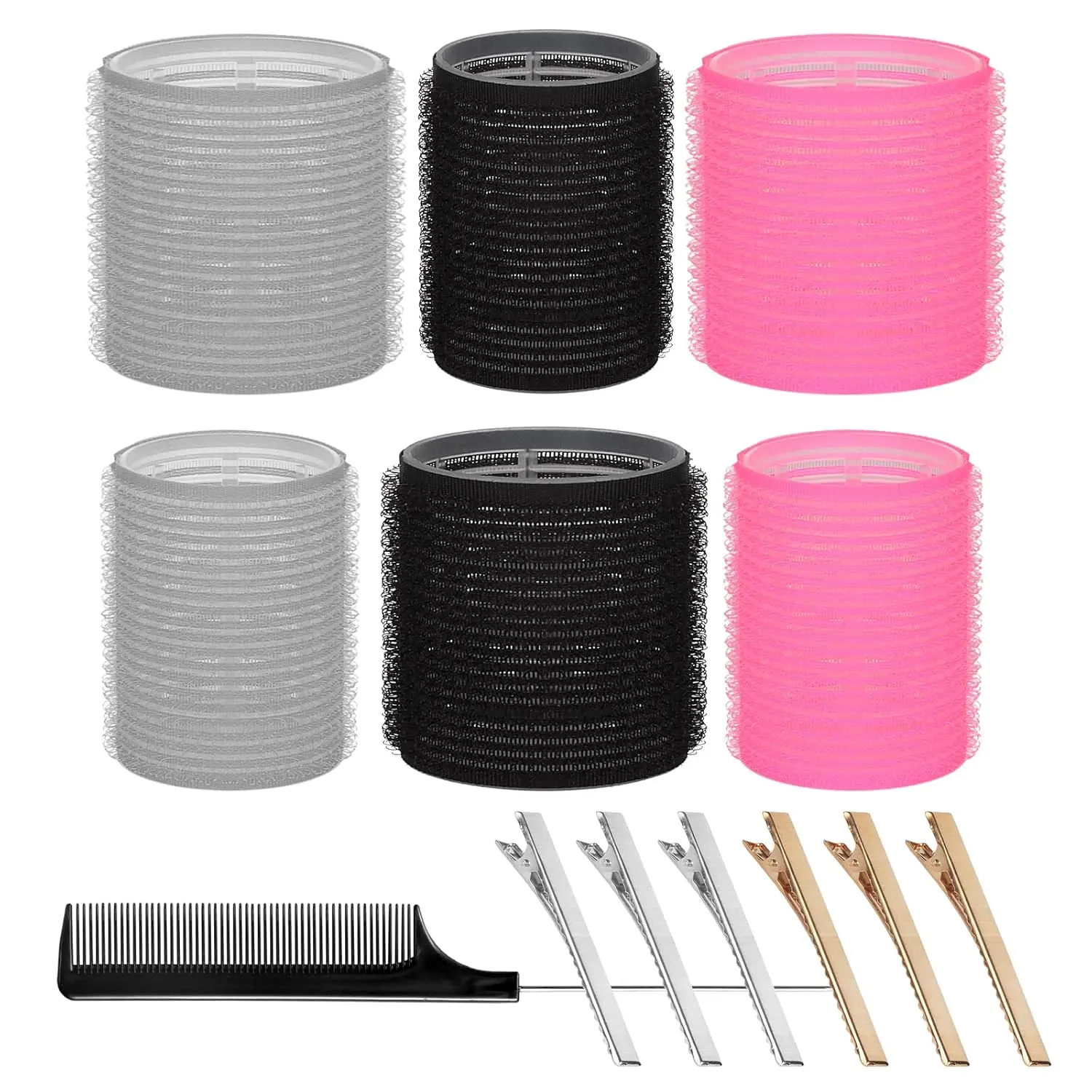Hair Rollers Heatless Hair Curler: Hair Rollers Set 13Pcs with Clips for Long Hair, Women Heatless Curls for Medium Hair, Hair Styling Curling Tools DIY Hair Curlers.