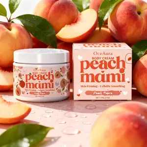Peach Mami Moisturizing Body Cream, Daily Hydrating & Smooth Skin Care, Peach Scented, Refreshing Texture, Essential Skincare, Scented Hydrating Moisture