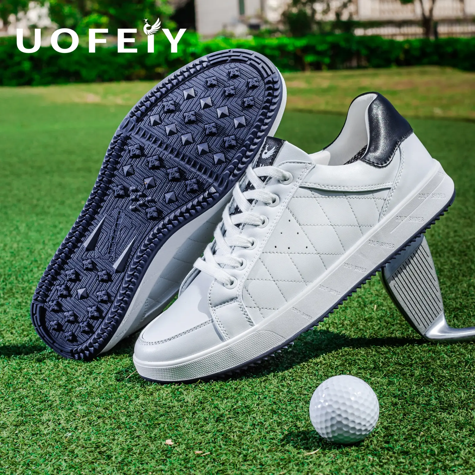 FLYLAND&UOFEIY Men's Athletic Golf Shoes - Breathable, Waterproof Sports Shoes, Casual Fashion Sneakers, Outdoor Shoes
