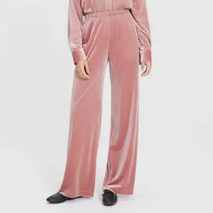 Women's Velvet Pull-On Pants - Universal Thread Dark Pink S