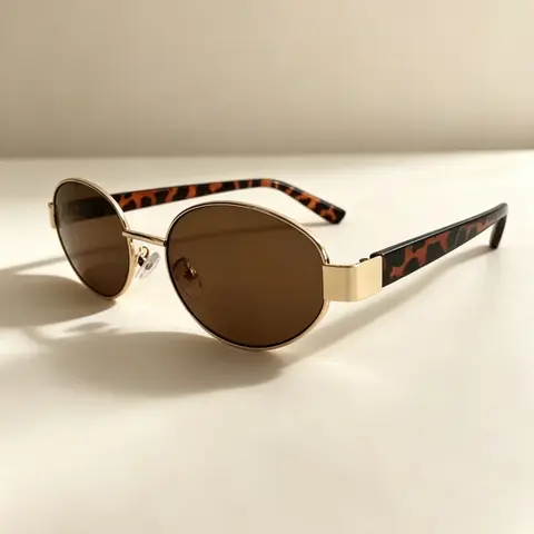 Women's Retro Oval Stylish Sunglasses - UV Protection Full Rim Metal Alloy Eyewear, Unisex Design, Easy-to-Pair Rimmed Accessories for Traveling, Driving