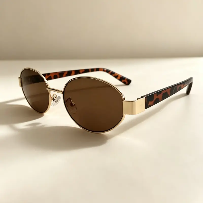 Women's Retro Oval Stylish Sunglasses - UV Protection Full Rim Metal Alloy Eyewear, Unisex Design, Easy-to-Pair Rimmed Accessories for Traveling, Driving