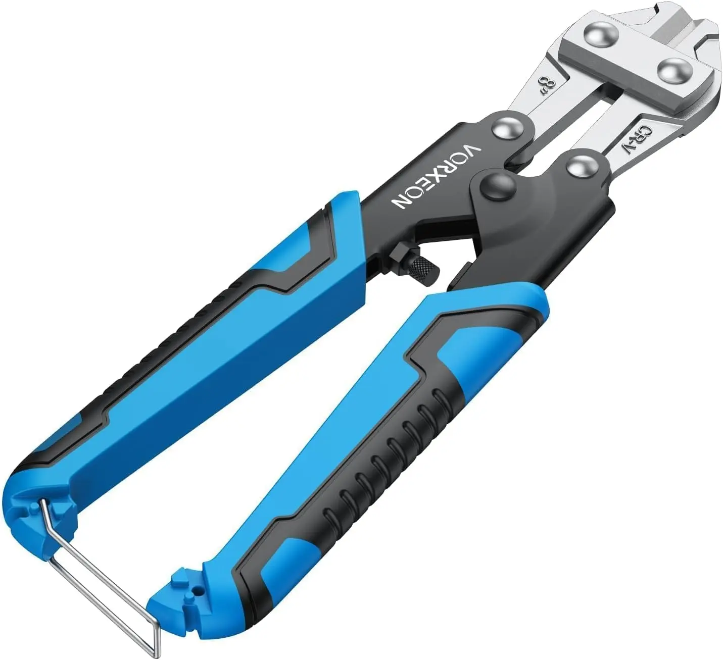8-Inch Heavy-Duty Bolt Cutter Pliers, High-Leverage Chrome Vanadium Blades, Non-Slip Handle, Dual Lever Design for Effortless 1mm to 2.3mm Thickness Steel/Iron Wire Cutting, Easy to Store Hardware Hand Tool for DIY Enthusiasts