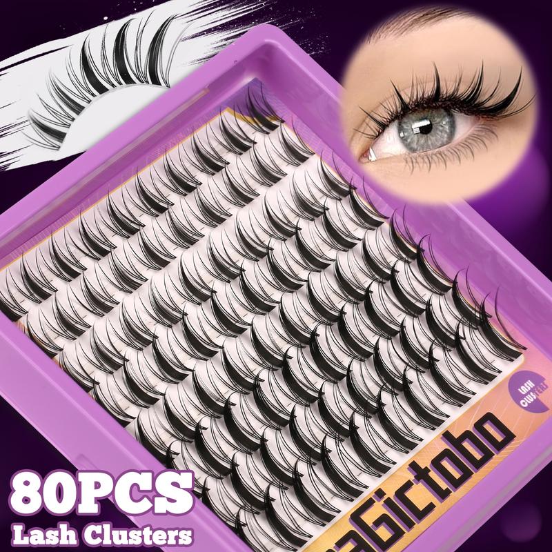 4 Styles Upgrade  Ultra/Mega/ Dramatic/Volume/ Lash Clusters  Gift Packs, WaterProof Lashes Eyelash Clusters Extensions with  for Beginners and Proficient, DIY at Home Easily，Extension Soft comfortable Easy Apply Natural Look for Makeup gift Lash Clusters