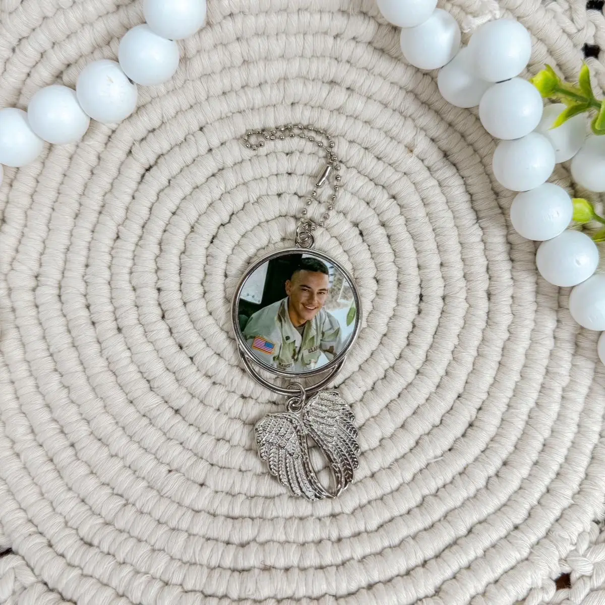 Double-sided Angel Wing Photo Charm