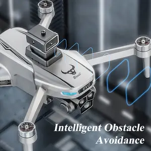 Foldable RC Drone with 64G Memory Card and Card Reader, 3.5 Inches Remote Control with Screen,HD Dual Camera, Brushless Motor, Obstacle Avoidance, Optical Flow Hovering, Headless Mode, Real-time Image Transmission, Gesture Photography