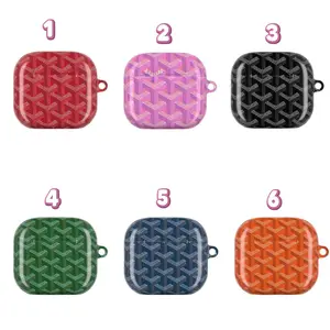 Luxury Parisian Dogtooth Print TPU Airpods Case, Vintage Brand Airpods case Accessories Protect for Airpods gen 1,2,3,4, pro 1, 2, 3