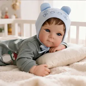 Bttie  Reborn Baby Dolls Full Body Boy 18 Inch 45cm Boy Vinyl Baby Doll Vinyl Real Life Size Babies Realistic Newborn Babies Reborn Toddler Dolls