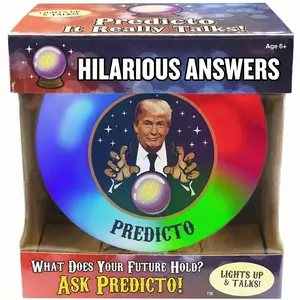 Predicto Talking Fortune Telling Ball - Motion Activated with 25 Hilarious Answers in a Real Voice - Color Changing LED Crystal Ball & Spooky Music - Funny Gag Gift for Men Women Teens - Novelty Toy