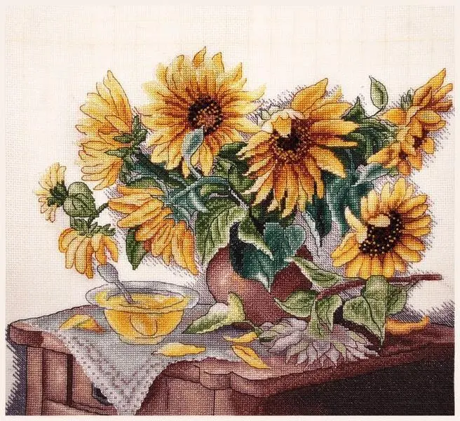 Sunflower Honey Counted Cross Stitch Kit by Alisena 1282A
