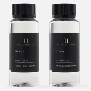 Hotel Collection 'My Way' Fragrance Oil(2pack) - Luxury Aromatherapy Scent Inspired by 1 Hotel with Notes of Leather, Sandalwood, & Oud Wood - 120mL Diffuser Oil for Home & Office Lavender Perfume