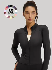 Zipper Sport Jacket Slim Fit for Exercise & Casual Wear, Lightweight Yoga Jacket Top Tennis Workout Coat, Gym Fitness Clothing, Pickleball Apparel