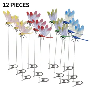 Realistic dragonfly clip decoration - natural swing of long wings, indoor and outdoor hanging decoration, home, garden, party decoration, garden decoration, wedding decoration, Fishing  ，Metal Clip Mosquito Repellent Hat Clip，mosquito bug repellent hack