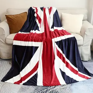 British Flag Print Blanket, Super Soft Flannel Throw Blanket for Bed Couch Chair Fall Winter Camping Living Room Office Birthday Holiday Men Women Adults Teen Boys Girls Gift