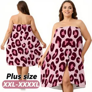 Women's Full Size Bathing Bathrobe Set with Dry Hair Cap, Soft Absorbent Quick-Dry Fabric, Multi-Functional, Suitable for All Body Types