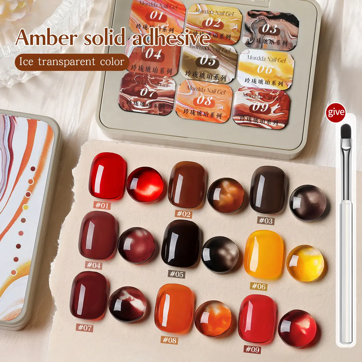 9 Colors New Popular Solid Gel Nail Gel Semi Permanent Nail Art Soaking UV LED Gel Christmas Manicure Gift Nail Salon DIY Manicure