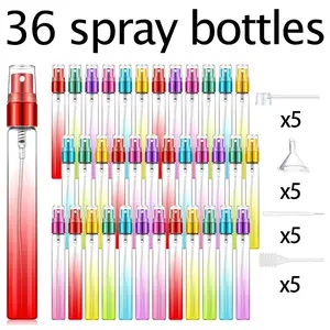 Mini Perfume Spray Bottle Set, 36pcs Spray Bottles & 5 Dropper & 5 Funnel & 5 Dispenser & 5 Spring Tube, Spray Bottles for Travel, Makeup
