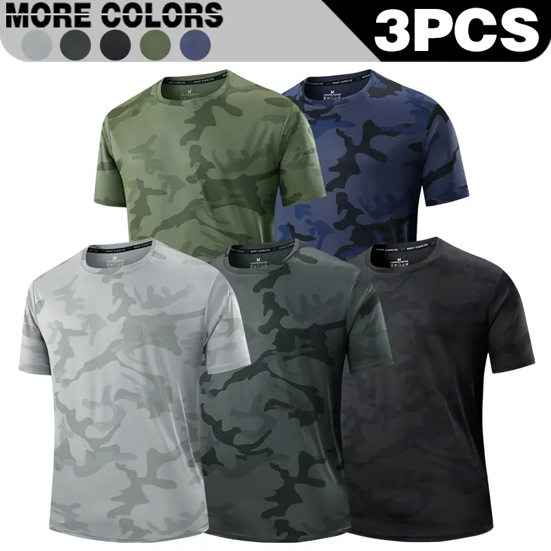 In 2026, the new quick-drying mesh in summer, the new short-sleeved short T sports, running and fitness quick-drying outdoor short-sleeved men's models.
