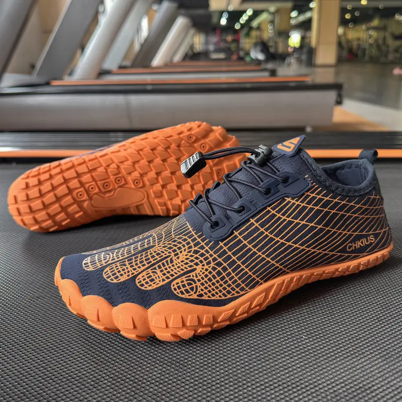 Men's Sporty Water Shoes - Less Than Ankle, EVA, Rubber Sole, Textile Upper, Skin-Hugger Design, All Seasons Water Footwear for Fishing, Beach Activities