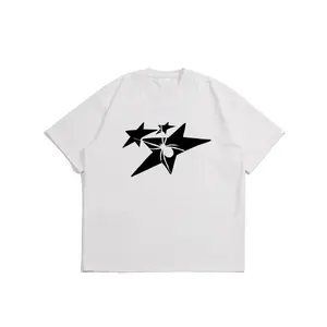 Men's Star & Spider Print Round Neck Tee, Casual Short Sleeve Crew Neck T-Shirt for Summer, Fashion Men's Regular Fit Top for Daily Wear