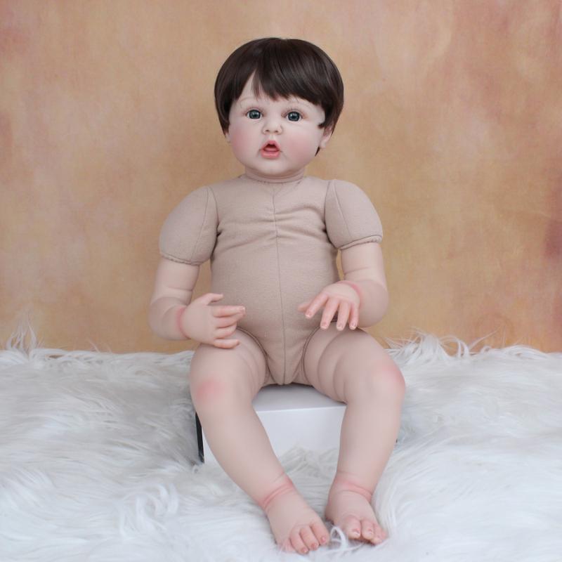 24inch 60cm Soft Vinyl Reborn Toddler Boy Doll For Girl Cloth Body Baby Lovely Birthday Gift Play House Toy