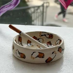 Cigarette Ceramic Ash Tray with Fake Cigarette