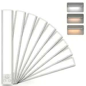 Under-cabinet lighting, LED rechargeable mobile sensor night light, adjustable brightness, suitable for kitchens, staircases, bedrooms, wardrobes and kitchen wall cabinets lighting.