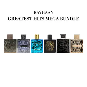 Rayhaan 6 Piece Greatest Hits Mega Bundle for Unisex (Terra + Aquatica + Obsidian + Lion + Elixir + Pacific) Eau de Parfum Spray, Each - 3.4 Ounce