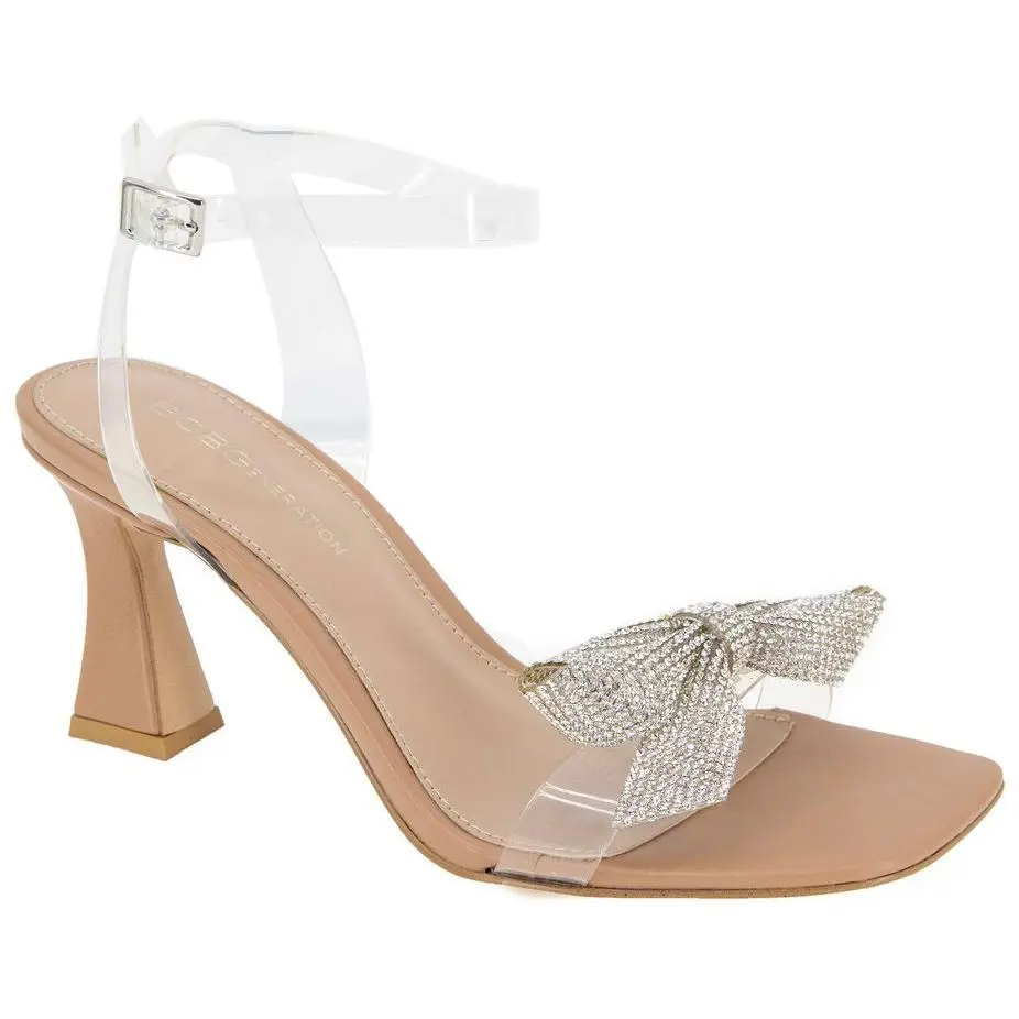 BCBGeneration Heeled Sandal with Rhinestone Bow- Relso