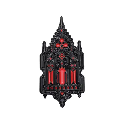 Retro Castle Design,  Creative Cartoon Design Badge, Trendy Vintage All-match Clothes Accessories for Men & Women for Daily Clothing Decor, Exquisite Brooch for Gift, Fashion Accessory, Alloy Brooch Pin