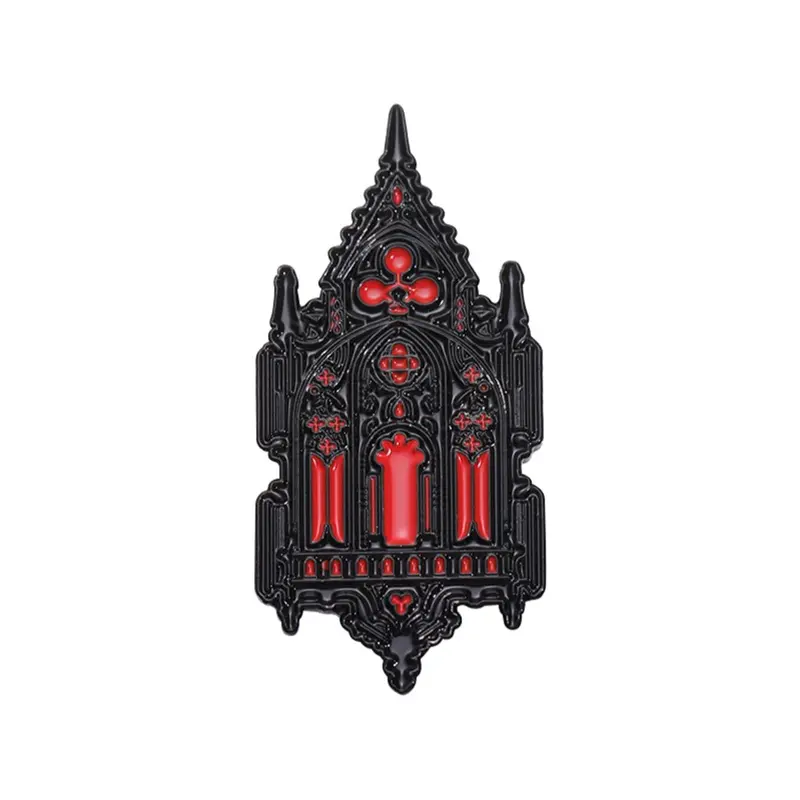 Retro Castle Design,  Creative Cartoon Design Badge, Trendy Vintage All-match Clothes Accessories for Men & Women for Daily Clothing Decor, Exquisite Brooch for Gift, Fashion Accessory, Alloy Brooch Pin