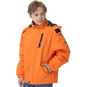 Boys Waterproof Ski Snow Jacket Winter Fleece Lined Warm Coat Hooded Windproof Kids Outerwear