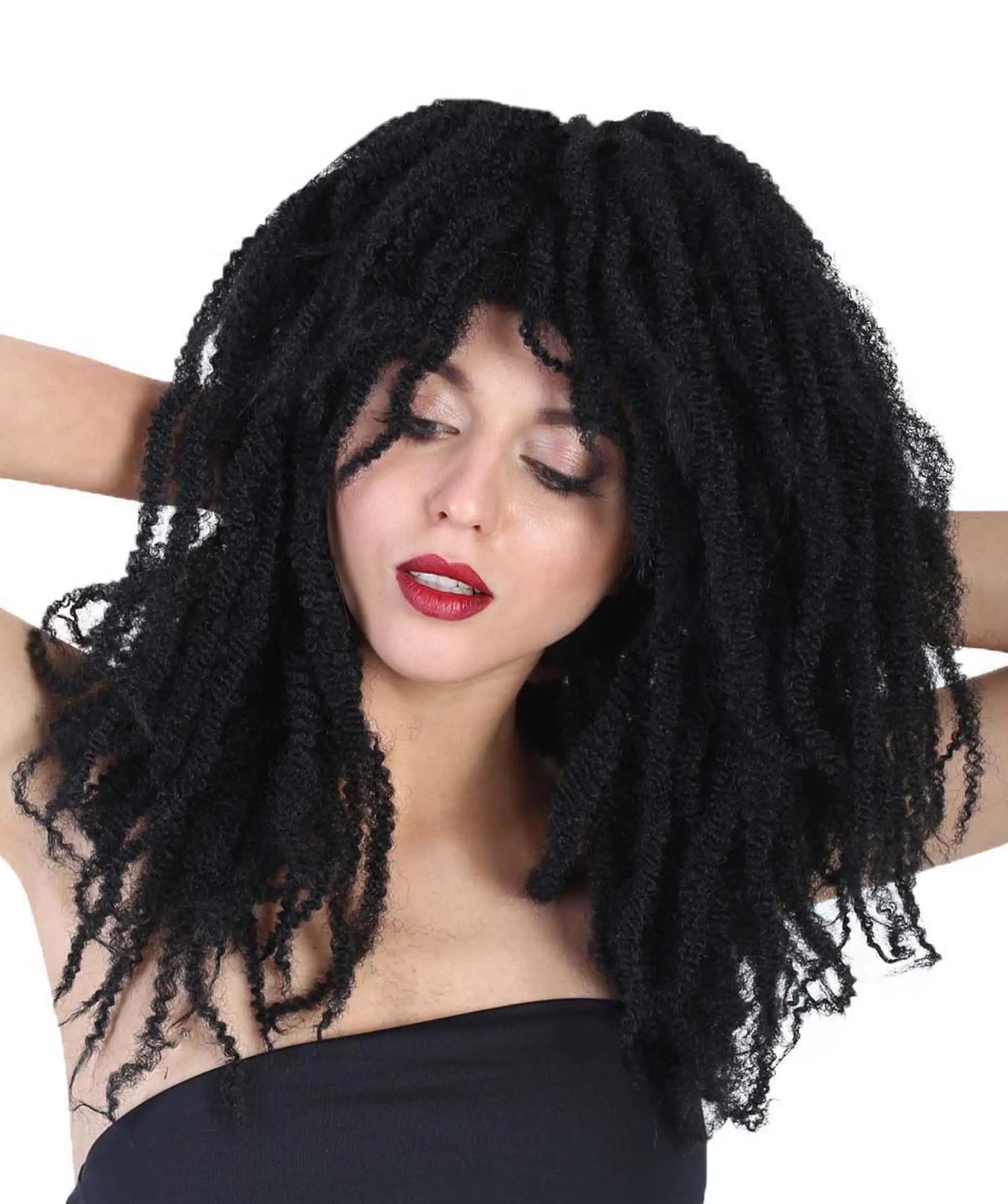 Long Black Dreadlock Wig for Adults Best Choice for Halloween and Carnival, Made with Flame-Retardant Fiber