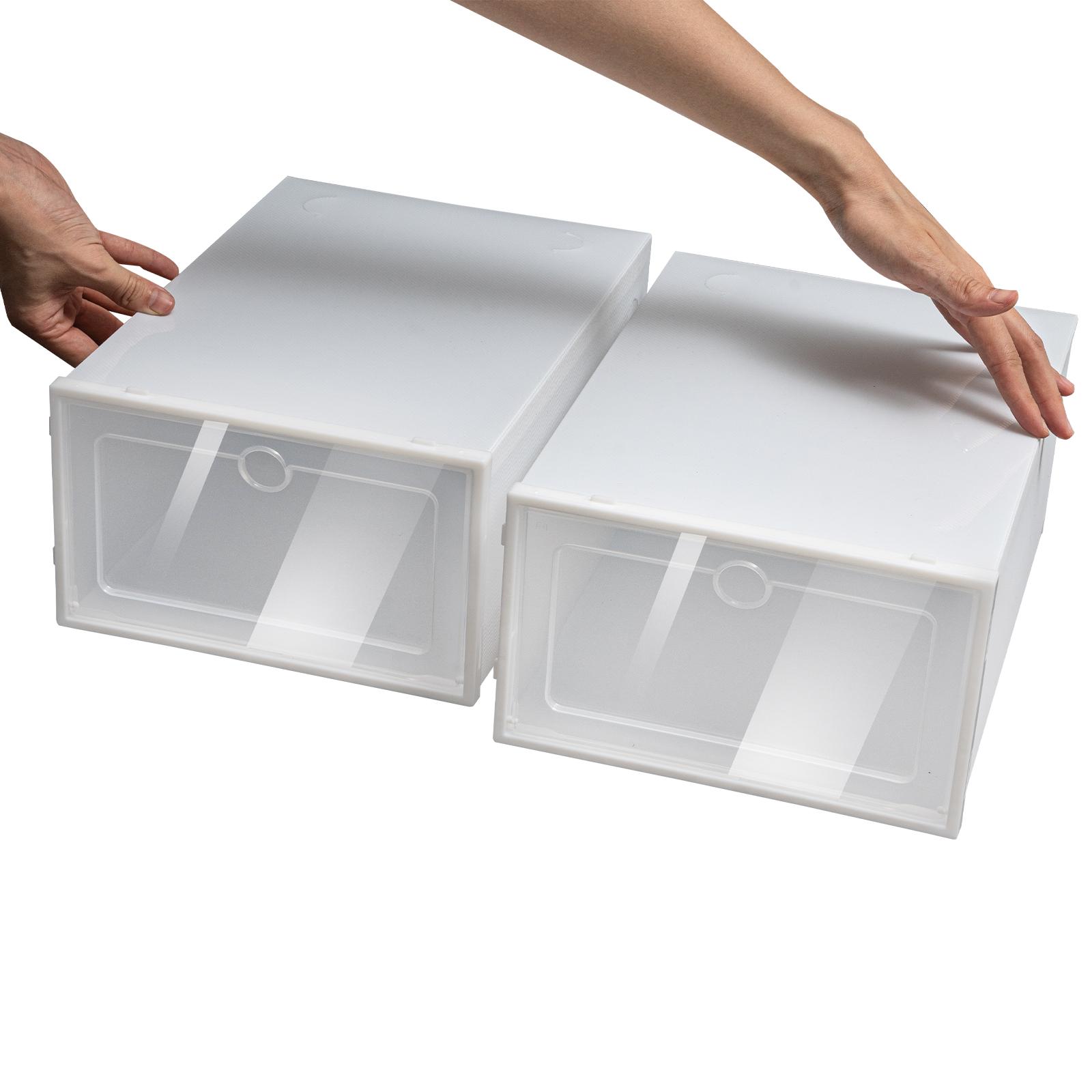 Stackable Shoe Boxes, Clear Front Lid & Foldable Design, PP ABS Plastic Shoe Storage Bins with Ventilation Holes, for Sneakers Boots Closet Organization, Living Room Bedroom Dorm Stackable Shoe Boxes, Clear Front Lid & Foldable Design, PP ABS Plastic Shoe Storage Bins with Ventilation Holes, for Sneakers Boots Closet Organization, Living Room Bedroom Dorm