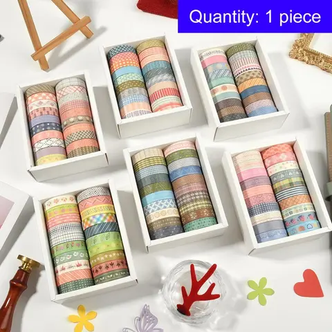 Cartoon Tape Box Set, 20 Rolls Handbook Washi Tape, DIY Decorative Tape for Scrapbooking, Gift Wrapping, Journal Making, Handmade Crafts, Crafts Kit, Scrapbook Materials