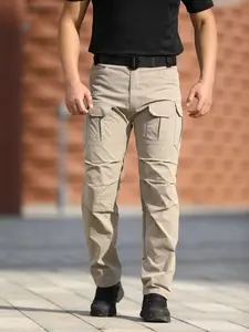 HOMUG Men's Loose-Fit Durable Pants | Tactical Cargo Style with Multiple Pockets & Zippers, Available in Multiple Colors