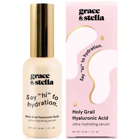 Hyaluronic Acid Serum – Glass Skin | Hydrating Face Serum for Dry Skin, Plumping Moisturizer for Glowing Skin | Lightweight Hydration Booster for Smooth Radiant Skin, Anti Aging Skincare, Routine Essential by grace & stella