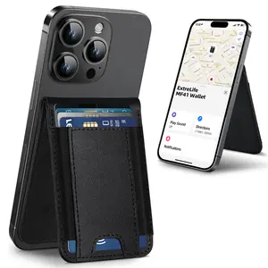 Magnetic Wallet for iPhone 16/15/14/13/12 with 3 Card Slots, Magnetic Wallet, Phone Wallet & Adjustable Stand, Black，find my Shockproof Cellphone Smartphone 【Christmas】