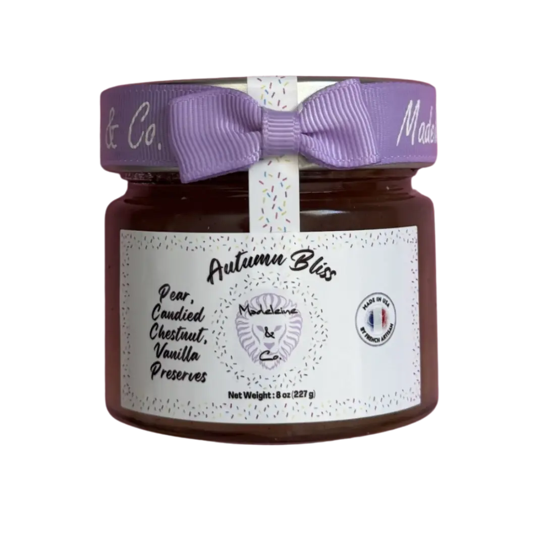 Autumn Bliss Pear Chestnut Vanilla Jam - Perfect for Spreading on Bagels, Pancakes, Bread, or Adding a Touch of Autumn to Your Recipes - Jelly, Snack