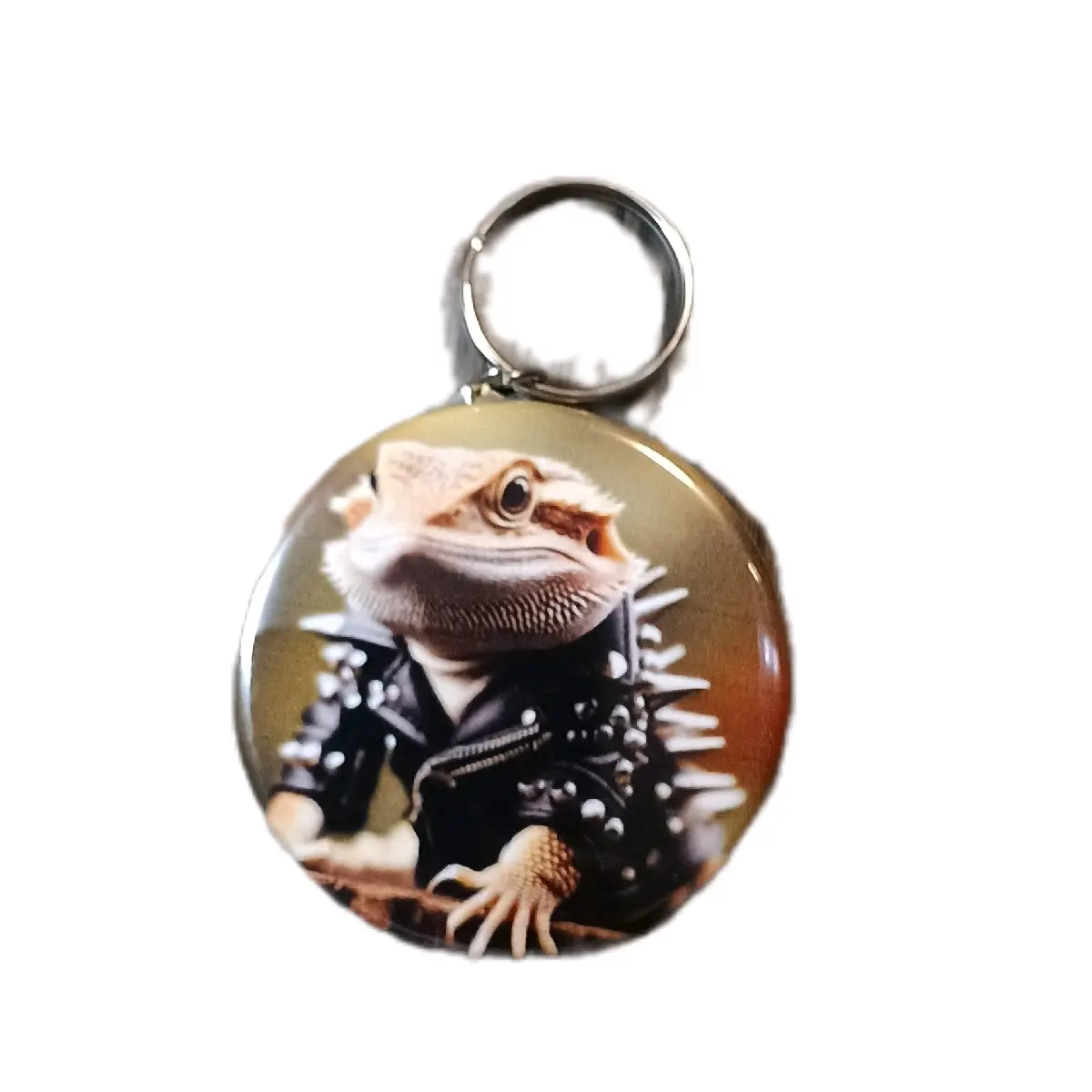 2.25 inch Spiked Leather Jacket Bearded Dragon Christmas Tree Ornament