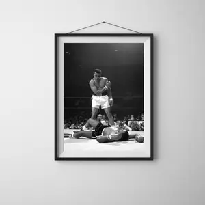 Muhammad Ali Poster, Muhammad Ali Print Wall Art, Black&White Sport Poster, Vintage Boxing Poster, Vintage Boxing Wall Art, Digital download