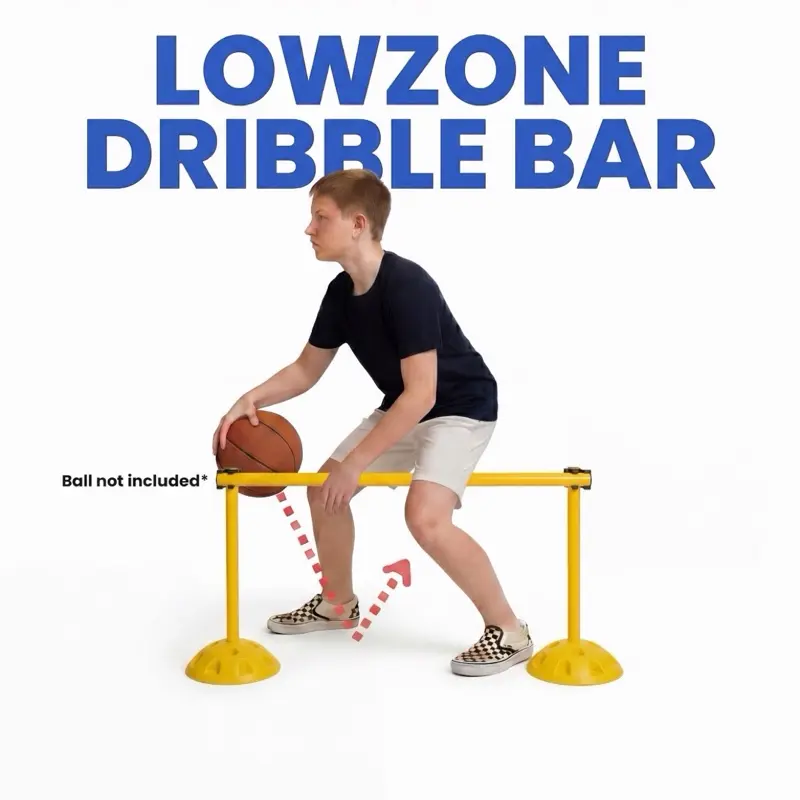 Adjustable Height Basketball Dribble Bar, Indoor/Outdoor Training Equipment for Ballhandling Boost & Elite Crossover Technique Development, Enhances Ball-Handling Skills