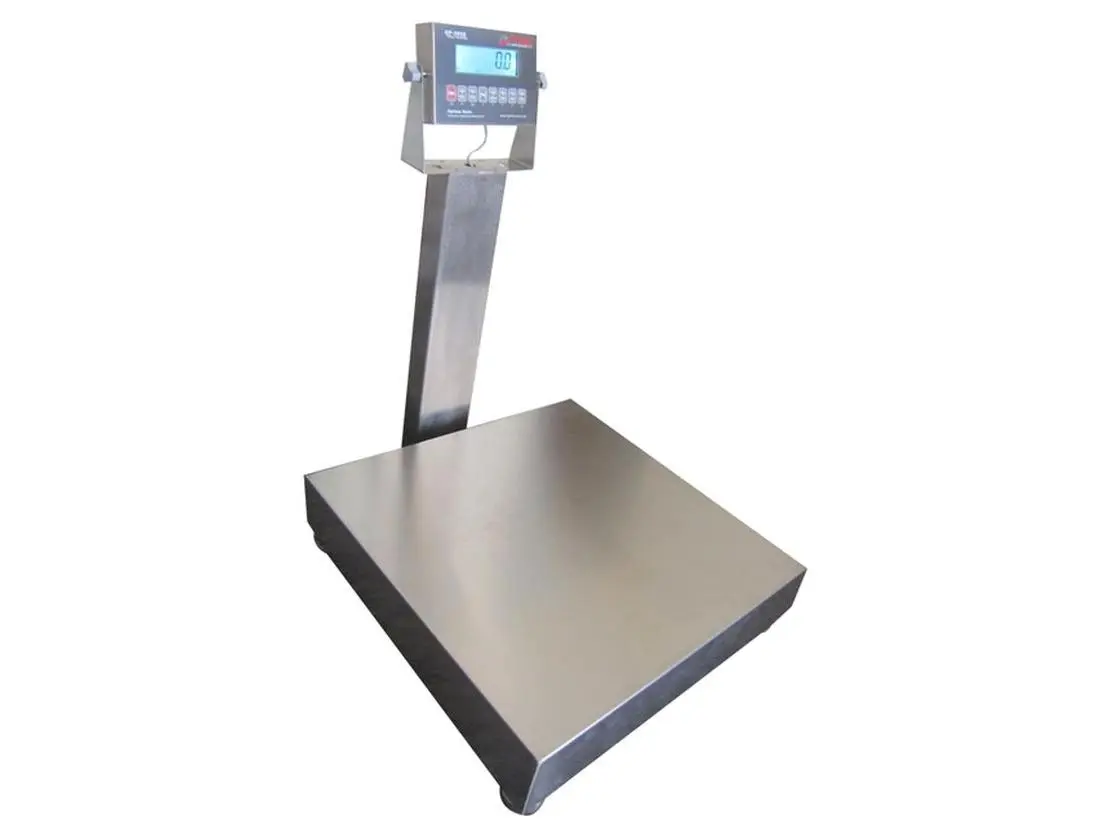 Optima Scales NTEP Stainless Steel Waterproof Bench Scale - 24 x 24 in., 1000 x 0.2 lb.
