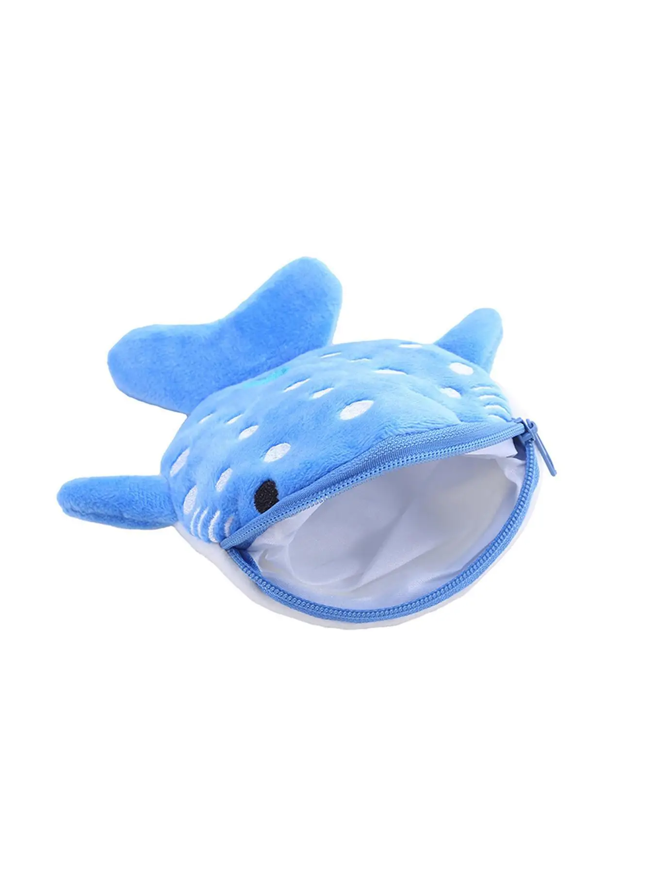 Cute Cartoon Shark Design Plush Coin Purse, Kawaii Novelty Zipper Coin Wallet for Women & Girls, Novelty Cute Mini Wallet for Women for Daily Use, Car