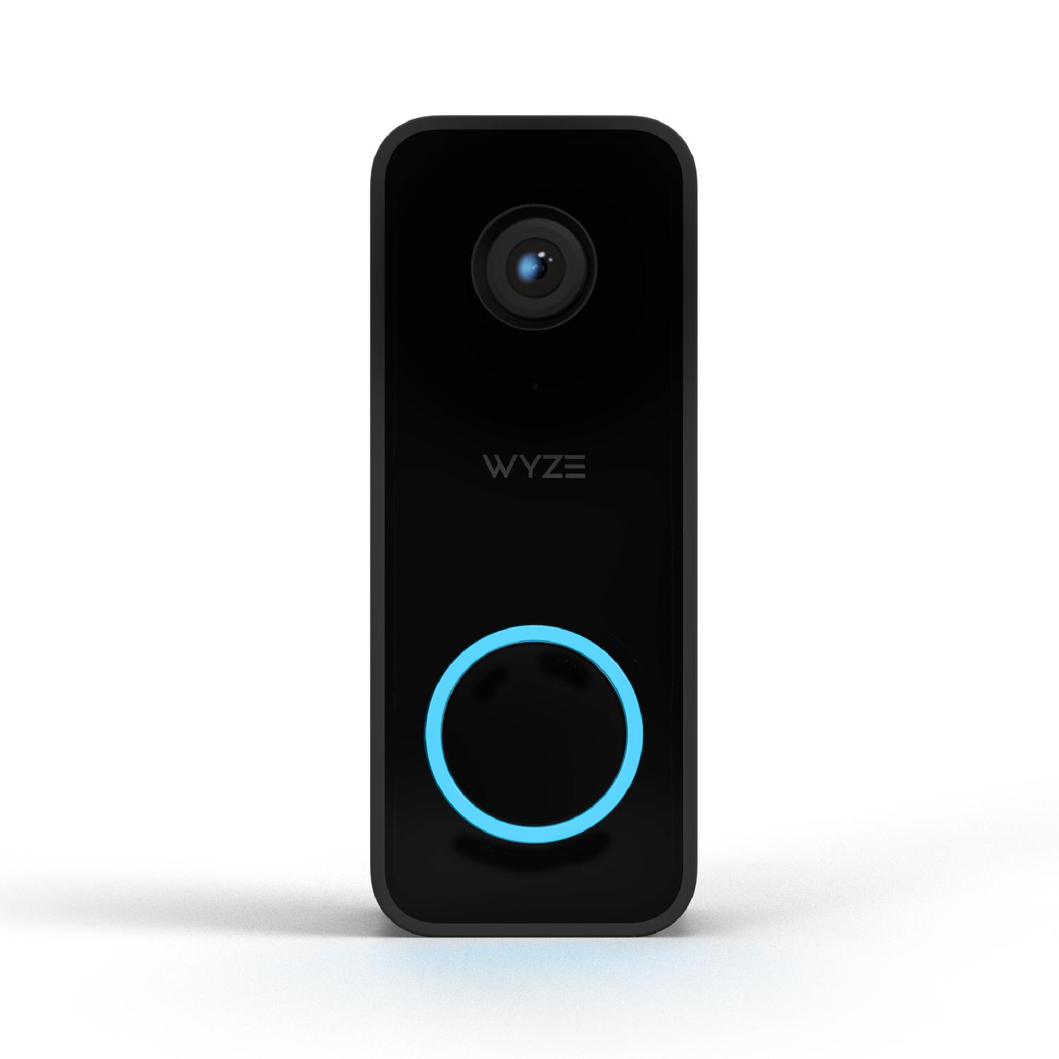 Wyze Video Doorbell v2 (Wired) — 2K HD Smart Doorbell Camera w/ 24/7 Local Recording to microSD Card, Ring Smartphone, 2-Way Audio, Color Night Vision