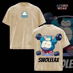 SwoleLax Gym Tee, Muscle Monster Workout Shirt, Oversized Funny Anime Fitness Top, Unisex Graphic Gymwear, Gift for Anime Fans