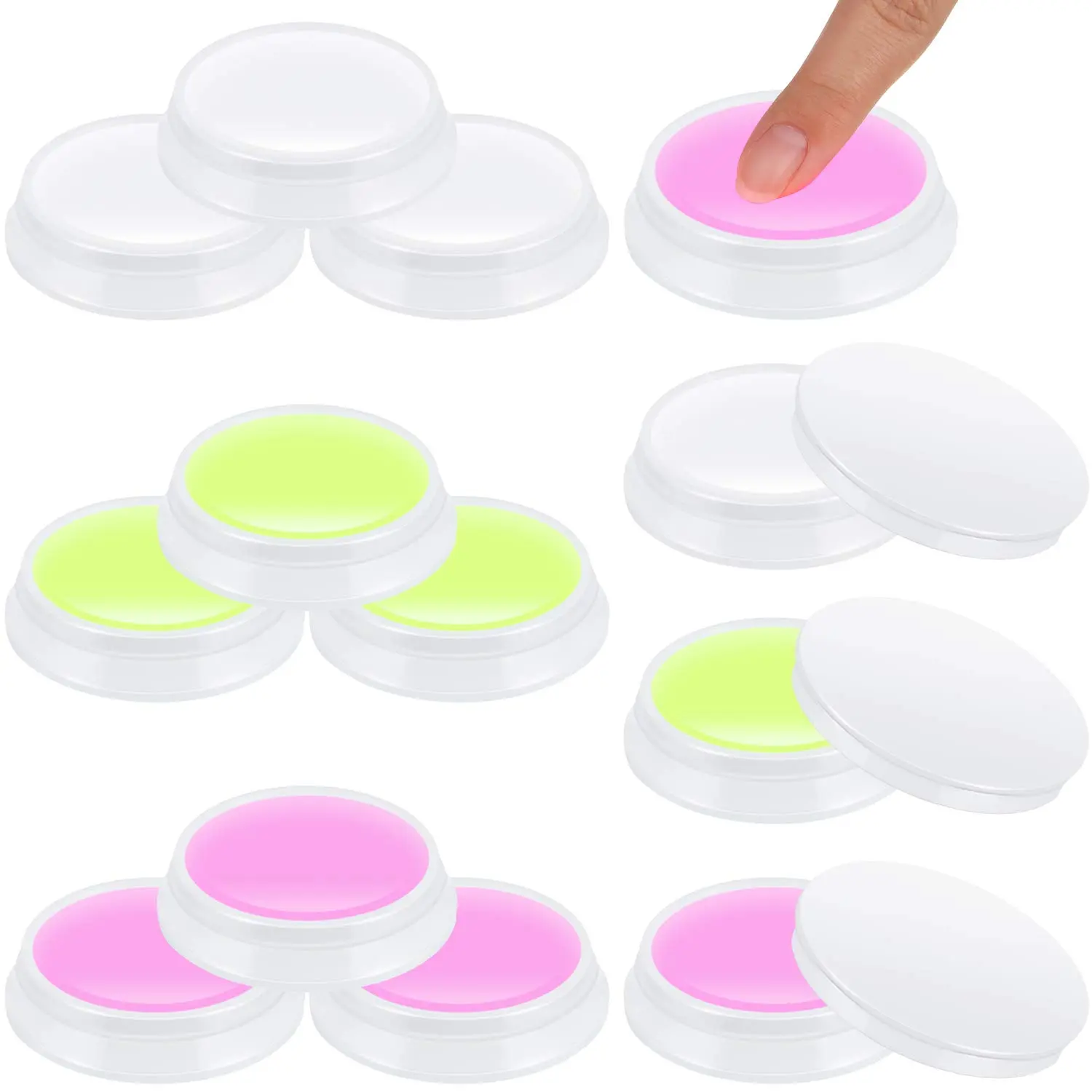 12-Count Fingertip Moistener Tool (10g) - Non-Slip Grip for Paper Bills, Document Counting & Collating Tasks, Long-Lasting, Assorted Colors, Task